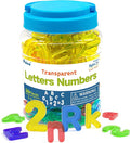 Light Table Toys 66 Pcs Translucent Capital and Lowercase Letters and Numbers,Light Table Manipulatives and Accessories for Kids