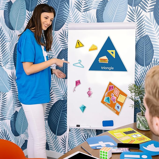 BelleAngle Shape Sorters for Toddlers, Shape Puzzle and Matching Games Set for Kids Learning Sorting Toys with 8 Sorting Mats and 48 Everyday Objects for Preschool Classroom Must Haves Decor