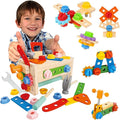Kids Tool Set – 35 Pieces Wooden Toddler Tool with Box – Montessori STEM Educational Pretend Play Construction Toy for 3 to 13 Year Old Boys Girls – Best Birthday Gift