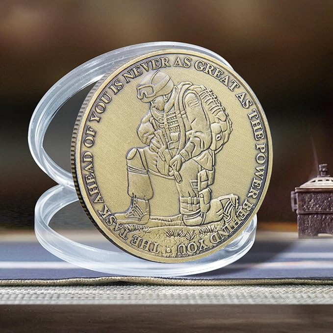 The Task Ahead Challenge Medallion – Military Token for All Departments – Army, Air Force, USMC – Veterans Gifts, Army Graduation, Deployment, Basic Training Gift