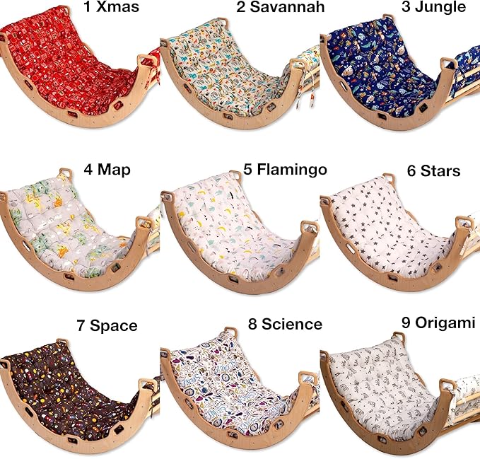 Climbing Arch Pillow Only | Cushion for Toddler Climbing Arch | Montessori Rocker Cushion | Toddler Floor Pillow for Kids (Star)