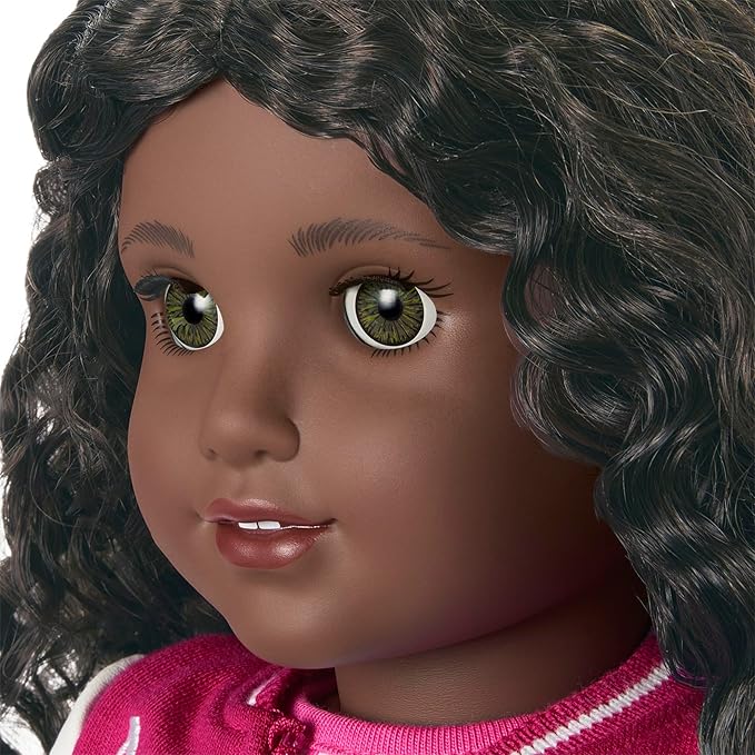 American Girl, Truly Me 18-inch Doll #127 with Hazel Eyes, Curly Dark-Brown Hair, Very Deep Skin, for Ages 6+
