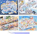 Girls 3D Miniature Scene Stickers, 4 Sets Traffic Series DIY House Stickers for Submarine, Train, Cruise Ship, Airplane,Cute 3D Cartoon Sticker Scenes for Adult Kids Relief Stress Pass The Time