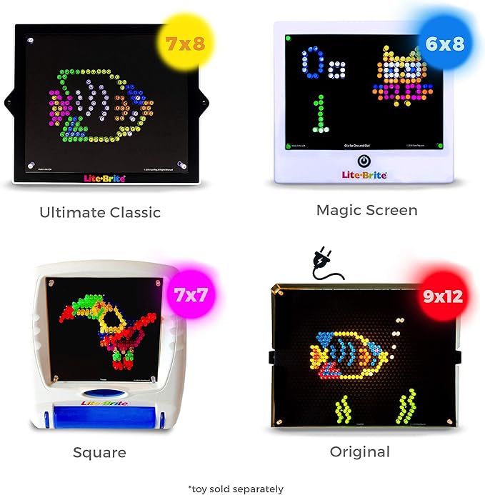 Zoo Refill templates for Basic Fun Lite Brite Ultimate Classic (10 Sheets, 7x8)