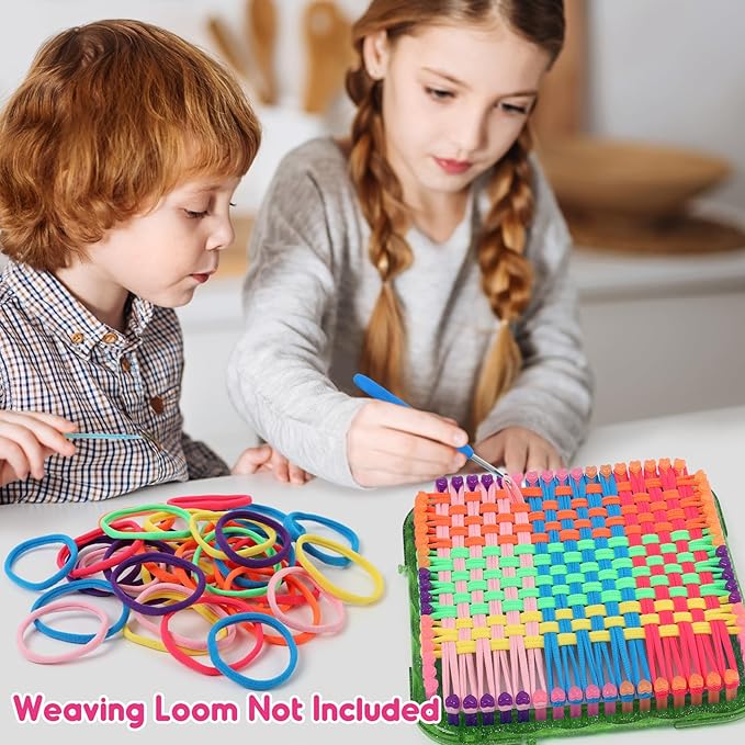 FUNiOi 224 PCS Weaving Loom Loops Refill for Potholder Weaving Craft Kit, DIY Arts and Crafts Loops Supplies for Kids Beginners, for Girls Age 6 7 8-12 13 Years Old