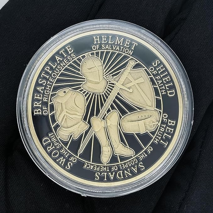 Armor of God Challenge Coin - Ephesians 6:11 Inspirational Gift for Spiritual Protection & Faith