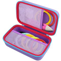 co2CREA Storage Organizer Case for 3D Printing Pen Set, Hard Case Compatible with SCRIB3D P1/Advanced, MYNT3D Super/Advanced, 3Doodler Start+/Flow/PRO and Filament Refill（Purple Case + Blue Zipper）