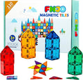 FNJO Magnetic Tiles, 110PCS Magnet Building Set, Magnetic Building Blocks,Construction STEM Learning and Playing Toys for Kids, Montessori Toy for Preschool Boys Girls Toddlers Classroom Must-Haves