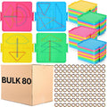 Lenwen 80 Pcs Double Sided Geoboard Math Manipulatives Geoboard with Rubber Bands 6.3 Inch Plastic Educational Graphical Toy for Learning Creativity