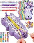 AONTESS Friendship Bracelet Making Kit for Girls: Unicorn Bracelet Maker Tool with Beads, String & Tutorial Cards - DIY Jewelry Gift for Kids Ages 6 7 8 9 10 11 12, Birthday & Christmas