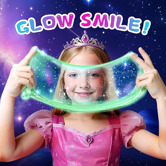 Timetome Slime Kit for Girls Ages 8-12, DIY Galaxy Making Kit, Fun Slime Gift Space Slime Maker Set Birthday Gifts & Toys for Girls Boys for Ages 6-12