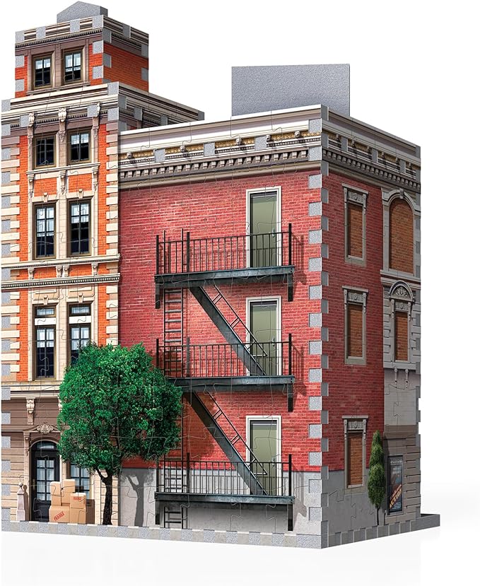 Wrebbit3D Cinema 3D Puzzle | Urbania Collection | 300 Jigsaw Puzzle Pieces | Charming and Unique Streetscape of a Small Town