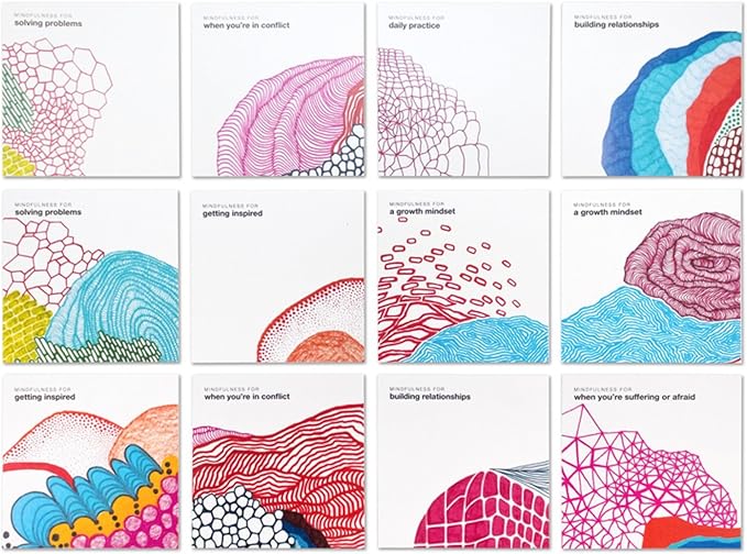 Mindfulness Cards Deluxe Artist Edition 48 Research-Backed Techniques for Real-Life Situations, Emotional Intelligence, Growth Mindset, Conflict Resolution, & Daily Mindfulness