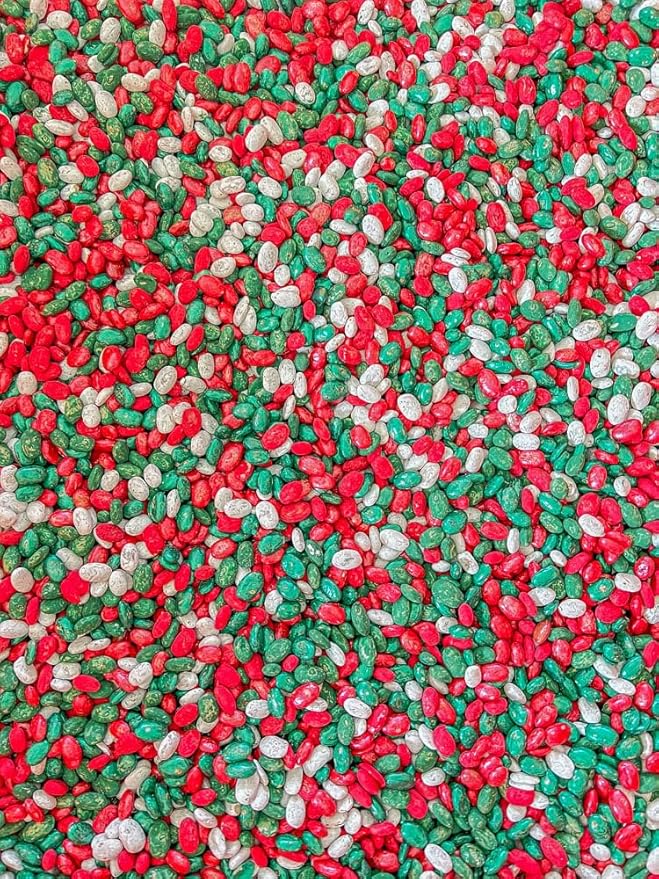 Colorful Sensory Bin Filler Themed and Seasonal Beans (Christmas, 4 Cups)