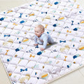 Premium Foam Baby Play Mat 79" X 55", Extra Large Soft Thicker Activity Playmats for Babies, Toddlers, Infants, Play & Tummy Time, Foldable & Machine Washable Baby Mat for Floor