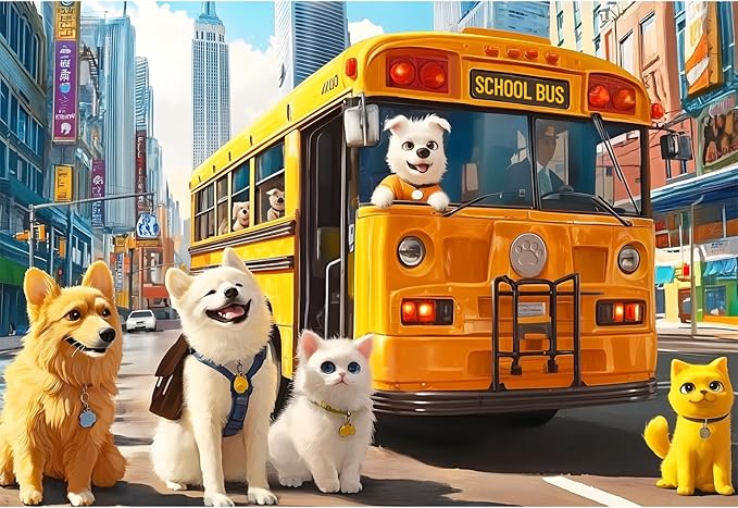 Puzzles for Kids Ages 4-8,100 Piece Puzzles for Kids Dog Cat Puzzle for Kid Ages 4-6 6-8 8-10 Large Piece Jigsaw Puzzle for Children Senior Adult Educational Puzzle Toys Preschool Birthday Gifts