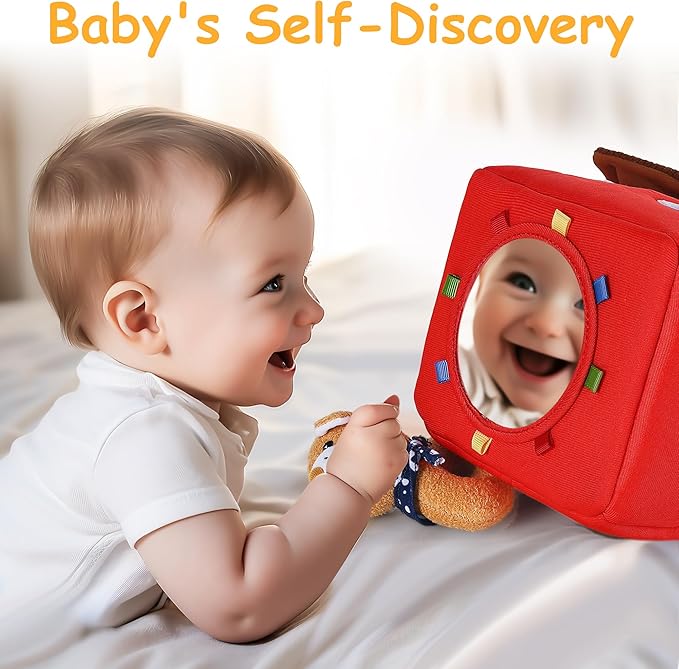 iPlay, iLearn Baby Toys 3 6 12 Month Newborn Gifts, Infant Soft Farm Stuffed Animal Rattles Plush Barn, Boy Girl Stuff, Shower Basket Stuffer, Sensory Hand Development Toy 0 2 4 7 9M 1 Yr - Farm