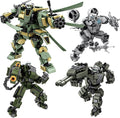Transforming Mech Robot Building Blocks Set, 4 Kinds of Destroy Warrior City Mecha Action Figure with Weapons, Cool Creative Robots Toys Gift for Teens Boys 14+ (1448 PCS)