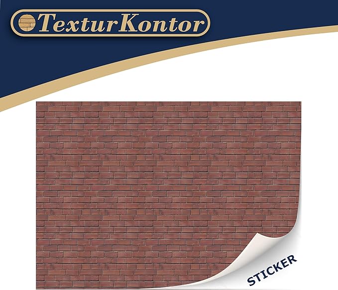 3 Sheets Self-Adhesive Wall Cladding for Dollhouse 1:12 Scale (Townhouse Style)