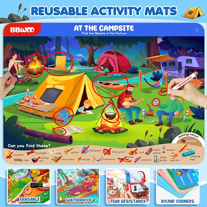 Search and Find Activity Books for Kids Ages 3-5, Toddler Travel Games Toys for Car Airplane, Road Trip Activities for Kids Games 4-8, Preschool Learning Activities, Educational Seek Birthday Gifts