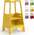 AVDAR Toddler Standing Tower Wooden Toddler Stool for Kitchen Adjustable, Winner 2023 of Contemporary Good Design, Montessori Kitchen Tools