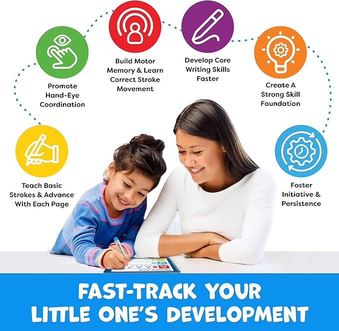 Preschool Learning Activities - Tracing Books for Kids Ages 3-5 - Toddler Handwriting Practice - Letter Tracing for Kids Preschool Kindergarten Workbooks 3-4, 4-5 Learning Books - 3 year old boy gift
