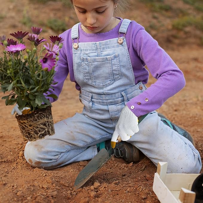 MIG4U Kids Gardening Gloves with Touchscreen Fingers, Anti-Slip Grips, Latex-Free for Ages 3-12, Durable for Outdoor Play