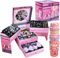 Tuehakny 10-in-1 Jewelry Craft Kit for Girls Ages 4-12, 3000+ Non-Toxic Beads, Charms & Elastic String with Layered Storage Box, DIY Bracelet Necklace Maker Kit, Birthday Christmas Gifts for Kids