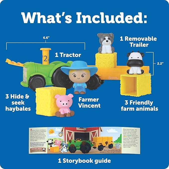 Learning Resources Peeksville Haul & Seek Tractor, Farm Animals, Tractor Toy, Kids Tractor, Farm Games Toddler Toys, Sensory Toys, Preschool Learning Activities, Peekaboo