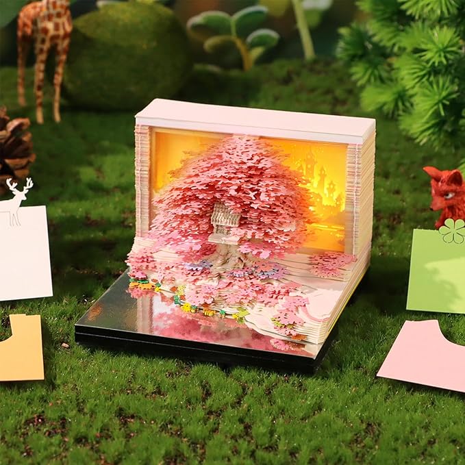 3d Calendar 2026,The Combination Of Paper Carved Lights And Artistic Creativity,Flower Sea Treehouse 3d Calendar,Suitable For Note Taking,Decorative Ornaments,Holiday Gifts