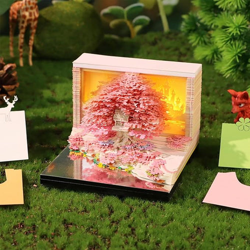 3d Calendar 2026,The Combination Of Paper Carved Lights And Artistic Creativity,Flower Sea Treehouse 3d Calendar,Suitable For Note Taking,Decorative Ornaments,Holiday Gifts