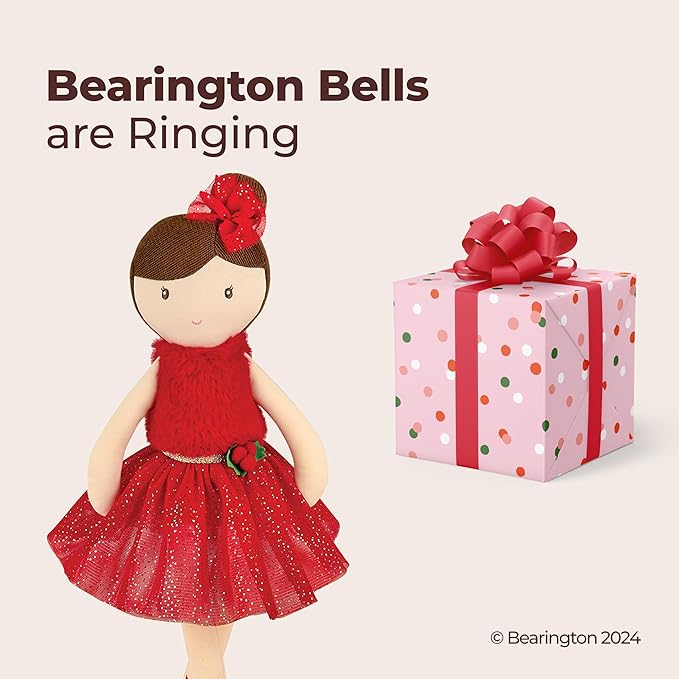 Bearington Evie Christmas Ballerina, 16.5 Inch Ballerina Doll, Ideal Christmas Doll Gift for Toddlers, Kids & Teens, for Ages 3-14