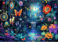500 Piece Puzzles for Adults, Magical Forest Puzzle 500 Pieces Jigsaw Puzzle for Adult Kids Elderly,Glow Flower Butterfly Adult Jigsaw Puzzle Family Challenging Game Home Decor 20.5x15 in