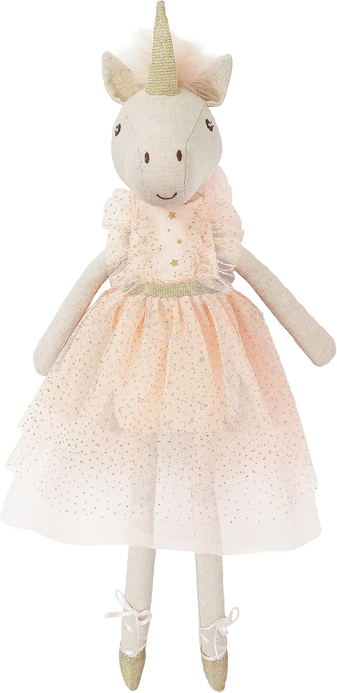 MON AMI Jolie The Unicorn Ballerina Princess Doll – 21”, Plush Unicorn Stuffed Animal Doll for Kids of All Ages, Use as Toy or Room Décor