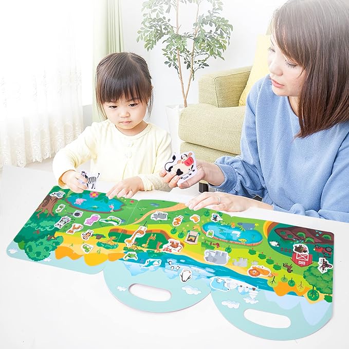 6 Pack Jelly Reusable Sticker Books for Toddlers 1-3 2-4 Years, Portable Travel Toys Sticker Activity Book for Kids 2 3 4 Year Old Girls Boys, Animal Insect Dinosaur Ocean Space Car