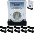 10-Pack Coin Holder Display Stand, PCGS Coin Slab Holder, NGC Coin Display Stand Holders for Coins (Black)