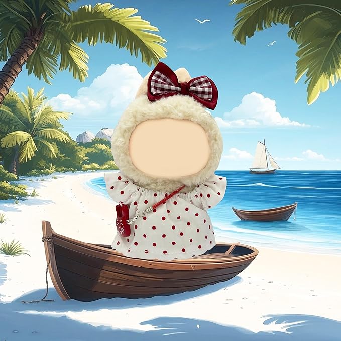 17cm Doll Clothes, Cute Dolls Dress, 3 Piece Set Bow Clip Clothing, Stylish Adorable Dolls Clothes Accessories (No Doll)