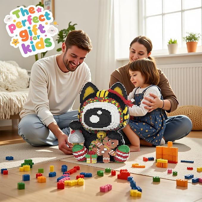 Lucky Cat Micro Building Blocks Set Laegr Animal Model Kits Toys Gift for Adult and Kids 7203 Pieces