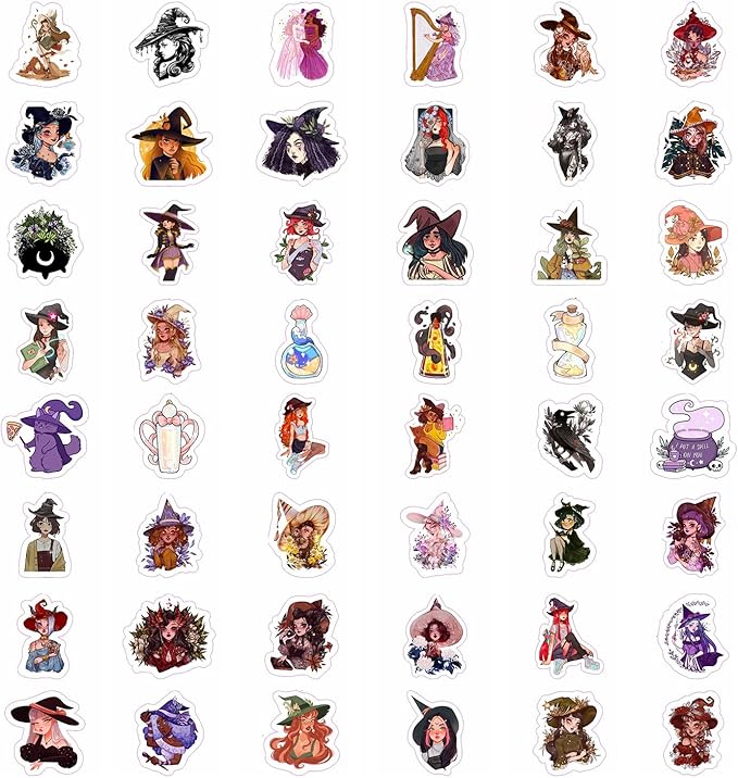 BulbaCraft Witch Stickers, Witchy Stickers, Witchy Gifts, Witch Party Favors, Gifts for Women & Men