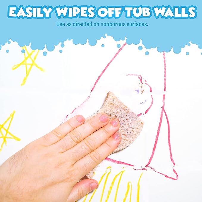 Tub Works® Sweet Scents Smooth™ Bath Crayons Bath Toy, 12 Pack | Nontoxic, Washable Bath Crayons for Toddlers & Kids | Unique Formula Draws Smoothly & Vividly on Wet & Dry Tub Walls | Scented Crayons