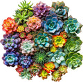 Succulent Plants Wooden Puzzles for Adults, 500 Pieces Jigsaw Puzzles, Unique Shaped Medium Size Liberty Wood Puzzle Gift for Adults and Kids, Family Game 16.8'' x 16.5''