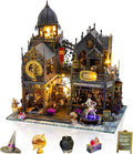 Miniature House Kit, Tiny House Kit with Light, DIY Mini House Building Kits for Adults to Building, Unique Gift for Birthday Christmas, Magic Castle