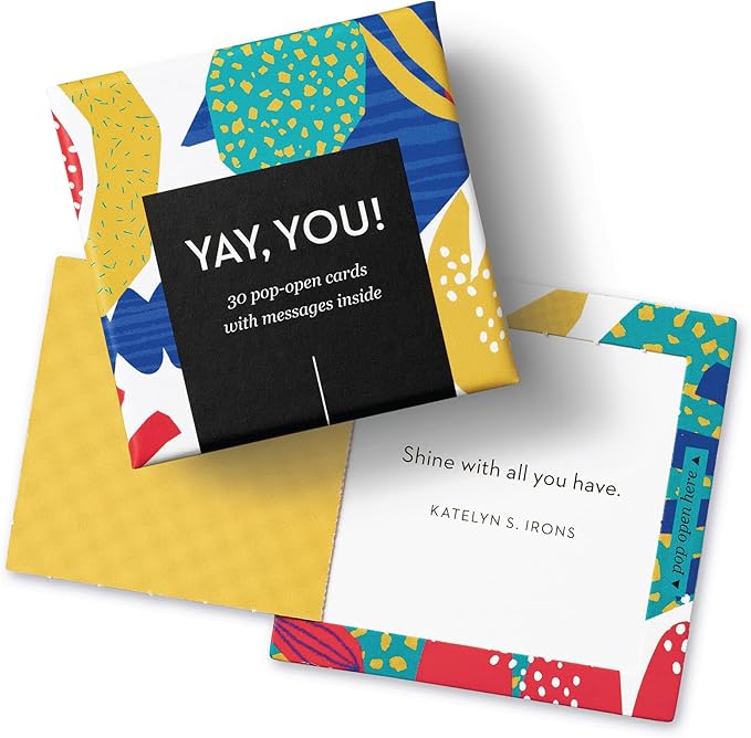 Compendium ThoughtFulls Pop-Open Cards — 4-Pack of You're Awesome, You Matter, You're Wonderful, Yay You —120 Pop-Open Cards, Each with a Different Message Inside
