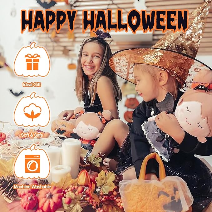 OUOZZZ Halloween Soft Baby Doll Toys for 1 Year Old Girl Gifts, Halloween Toy Decoration Party Gifts for 1 Year Old Girl 15"