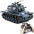 1:18 remote control Tank, 2.4Ghz Soviet Union KV1 RC Tank Model Toys, 15 Channel Battle Army Toy with Smoke, Light and Sound, Military RC Vehicle for Adult and Kid that Shoot BBS and Water Bomb
