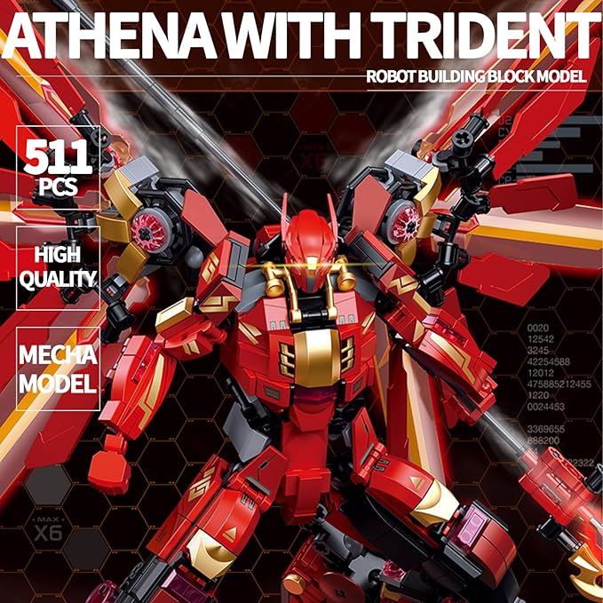 Transforming Mech Robot Building Block Sets,Destroy Warrior City Action Mechs Model Kit Toys Gift for Adults and Kids Boys 6 7 8 10+ 511 Pieces