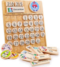 Panda Brothers Wooden Perpetual Calendar - Montessori Toy for Kids Learning Seasons, Months and Days of The Year, Preschool Calendar for Kids Learning at Home and Classroom Teaching, on Desk and Wall