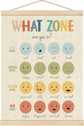 Boat Wades Zones of Regulation Mental Health Poster Hanger Frame, Feelings Emotions Chart Hanging Wall Banner Decor for Classroom Calm Down Corner School Counselor Office Decor, 12x16 Inch