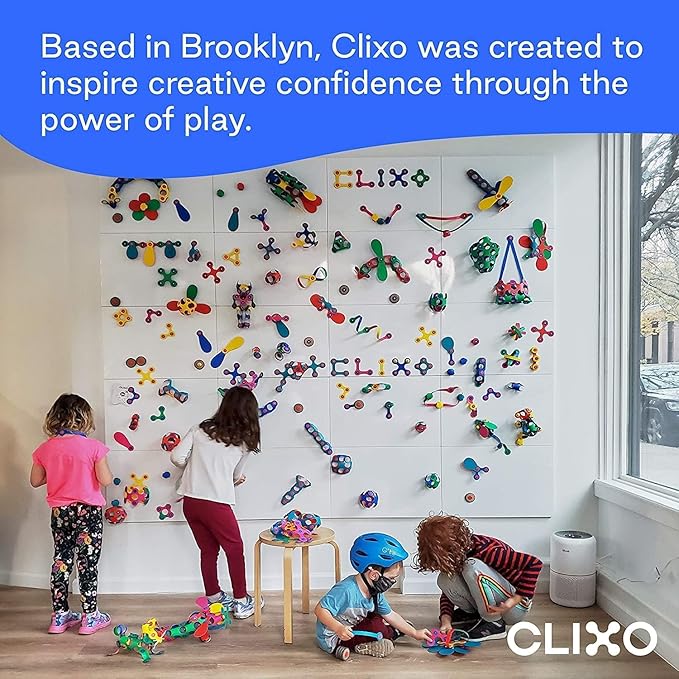 Clixo Wheel Creator Pack, 72 Pieces Pack - Construction Magnet Toy. Flexible, Creative-Boosting Magnetic Building Tiles. Educator-Approved Design for Hours of STEM Play. Multisensory Toy. Age 4-99.