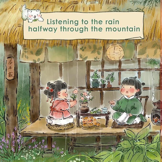 MOMIBOOK 1000 Piece Puzzle for Adults Jigsaw Puzzles of Listening to The Rain Halfway Through The Mountain, Painting Image Challenging Hard Impossible Puzzle Unique Christmas Birthday Gifts